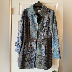 Venus Women's Blue Patterned Coat